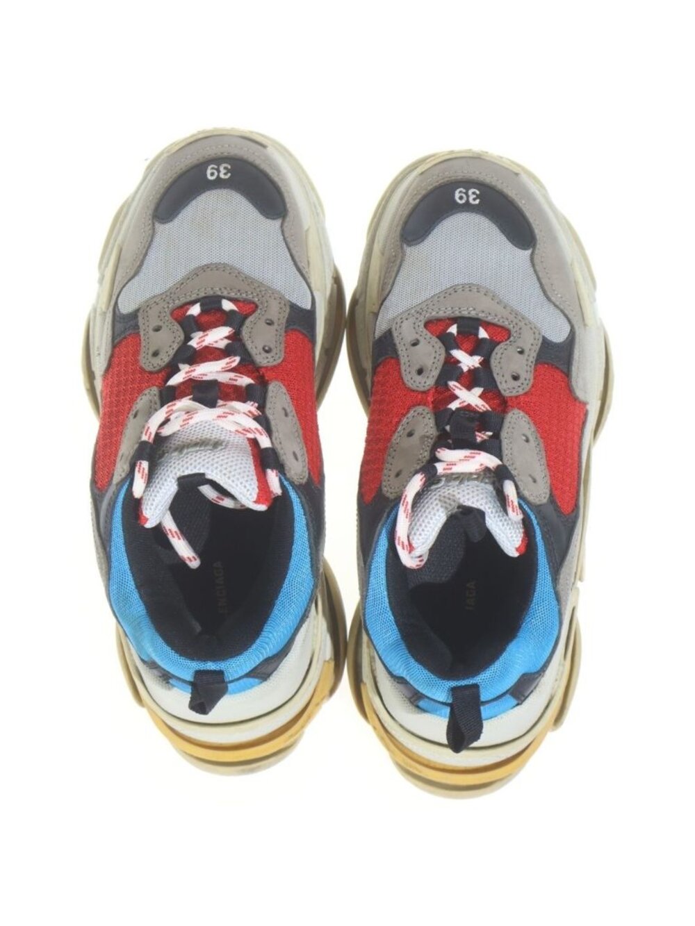 Balenciaga Triple S Trainers Sweatshirt Low Cut Sneakers Multi Us6 - Picture 4 of 6